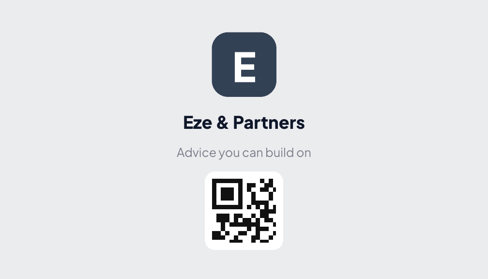 Clean business card style, back